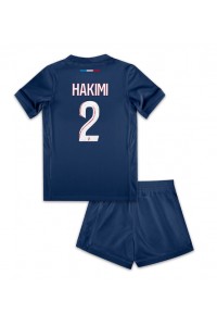 Paris Saint-Germain Achraf Hakimi #2 Jalkapallovaatteet Lasten Kotipeliasu 2024-25 Lyhythihainen (+ Lyhyet housut)